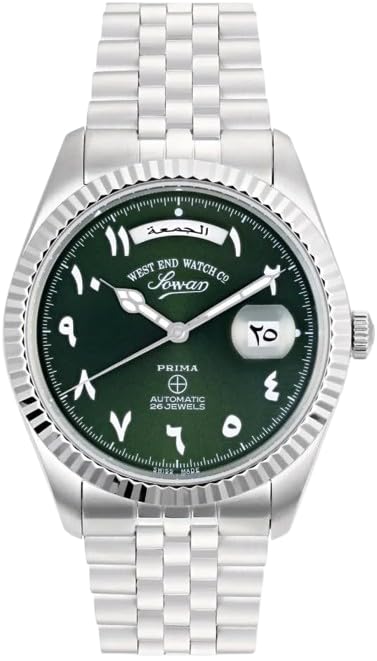 West End Watch Co Automatic Arabic Dial Men's Luxury Stainless Steel Wrist Watch Classic and Swiss M
