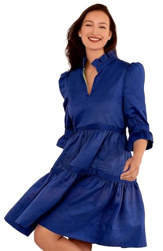 Gretchen Scott Designer Women's - Teardrop Dress - Faille, Royal, Medium : Buy Online at Best Price