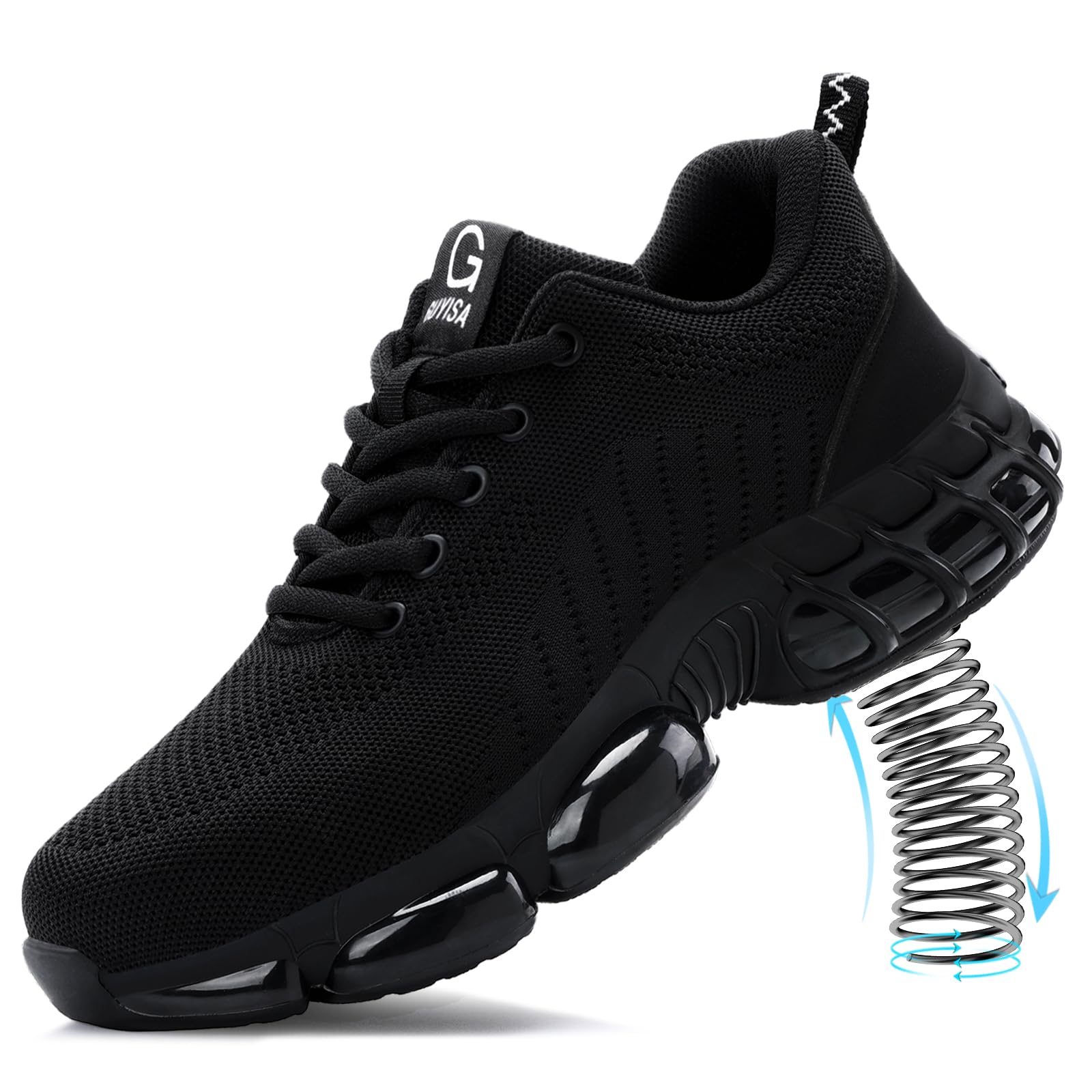 Amazon.com: TANIELD Steel Toe Shoes for Men Lightweight Work Shoes Breathable Safety Sneakers Air Cu