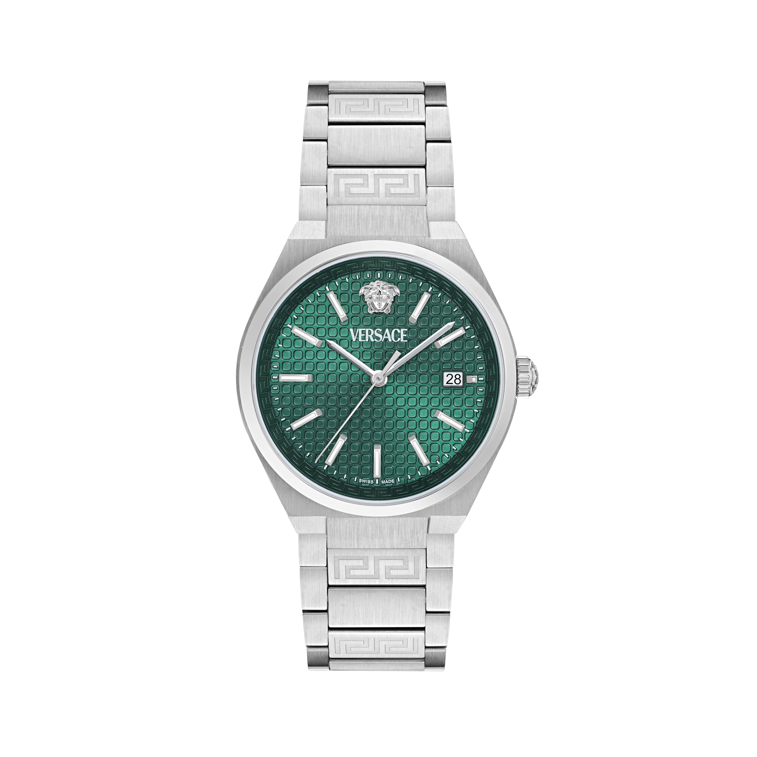Versace Men's Analogue Swiss Quartz Watch with Stainless Steel Strap VE0F00125: Buy Online at Best P