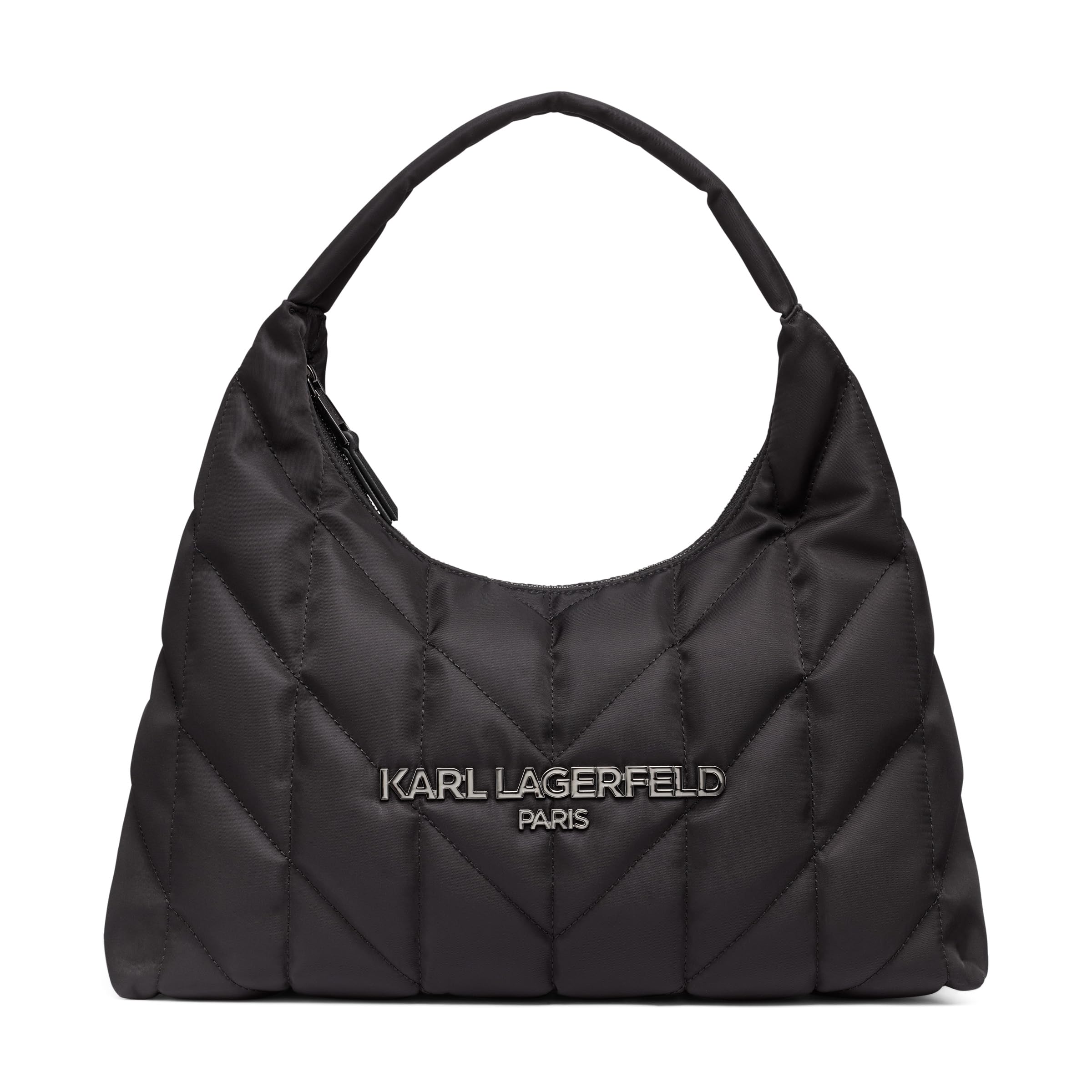 Amazon.com: KARL LAGERFELD Paris Women's Handbags Hobo,Black/Gunmental,1SZ : Clothing, Shoes & Jewel