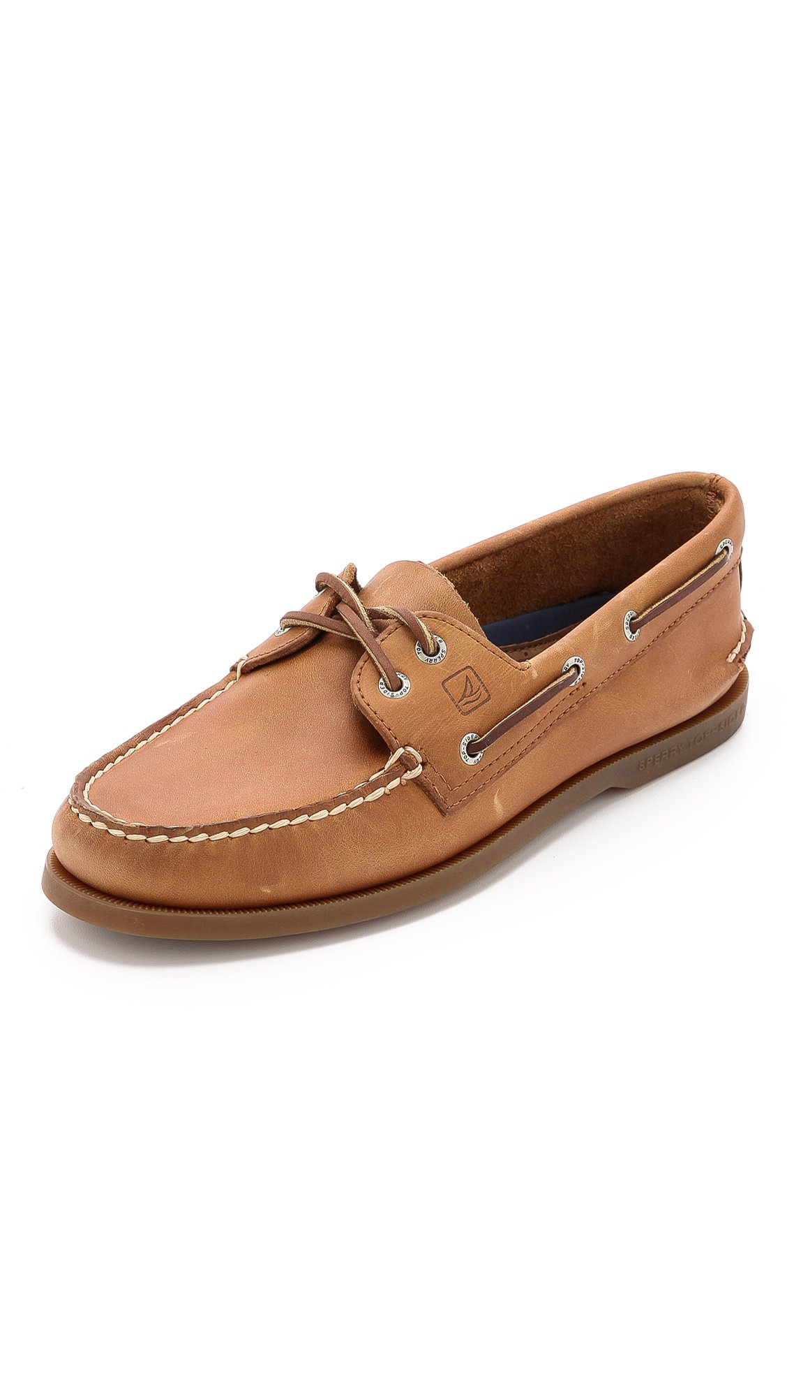 Amazon.com | Sperry Men's Authentic Original 2-Eye Leather Boat Shoe, Sahara, 9 | Loafers & Slip-Ons